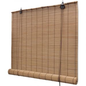 Maisonchic - Store roulant, Store Banne, Store jour nuit pour Fen&ecirc;tre Bambou Marron 120x220 cm PSVB29355 design in