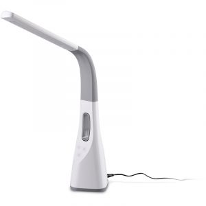 Lampe de studio LED blanche avec ventilateur int&eacute;gr&eacute; de type "Dyson" avec r&eacute;glage de l'intensit&eacute; du ventilateur et de la lumi&egrave;re chaude et froide,