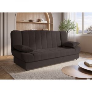 Canap&eacute; clic-clac convertible marron KOTI