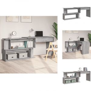 Bureau d'angle Sonoma gris 200x50x76 cm Bois d'ingénierie - Bureau D'angle - Bureau Moderne - Bureau Ergonomique - Meuble De Bureau - Meubles De