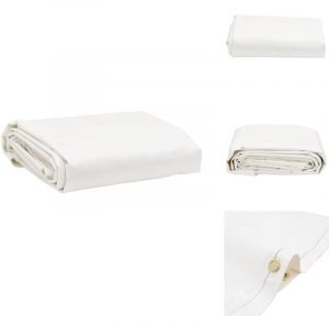 Vidaxl - Bâche blanc ø 2,6 m 600 /m² - Bâche De Protection - Bâche Imperméable - Bâche Solide - Bâche Extérieure - Bâche Universelle