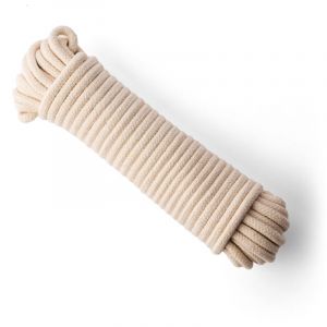 Corde Coton Tressée (8mm (épais), 20m). Pour de nombreux projets : sacs de gym, hoodies, sacs, à coudre. Corde de coton tressée - corde - facile à