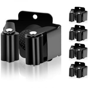 4 Pi&egrave;ces Accroche Balai Mural,Porte Balais Mural en acier inoxydable Support Balais,Accroche Balai Mural autocollant Support balais Organisateur