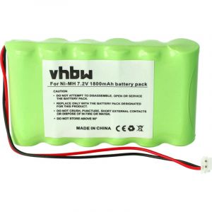 Vhbw - Batterie stimulateur musculaire (NiMH, 1800mAh, 7.2V) compatible avec Compex (ancienne génération) - rempl Compex 032002690, 018004913