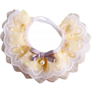 Ensoleille - Bavoir en dentelle pour animaux de compagnie de style f&eacute;erique collier de chien de collier de chien de collier de chat de fleur de