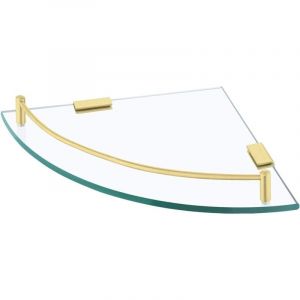 &Eacute;tag&egrave;re de douche d'angle, &eacute;tag&egrave;re de douche en verre, &eacute;tag&egrave;re de douche en verre tremp&eacute; de 8 mm, &eacute;tag&egrave;re murale de salle de bain, &eacute;tag&egrave;re de douche