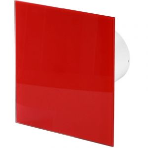 Ventilateur salle de bain extracteur d'air d'humidité 100mm Verre Rouge