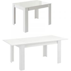 Table extensible Takumi, extensible, 10 places Made in Italy, 90x137x79h cm Blanc brillant