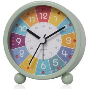 Tuserxln - Réveil pour enfants, Réveil analogique sans tic-tac, Réveil d'apprentissage montre pour enfants réveil à quartz, Réveil pour enfants avec