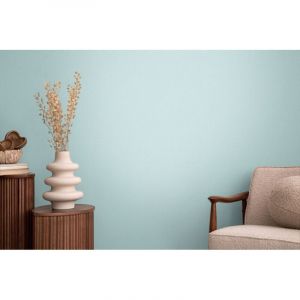 Papier peint intissé uni aux tons bleu, or et pastell - 10,05 x 0,53 m - collection Cosmopolitan