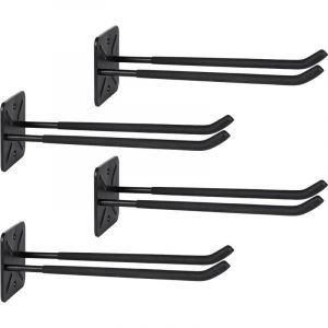 Lot de 4 grands crochets de garage robustes, support de rangement d'outils mural, support de pneus, crochet pour &eacute;chelle, organisateur de garage pour