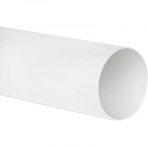 Tube rond dn 150, 1 m, blanc avec manchon