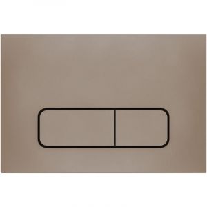 Kroos ® - Plaque de déclenchement rectangulaire compatible avec le bâti-support Sigma Geberit - Laiton brossé