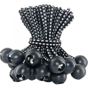 Tendeur Elastique 50 Pièces, Tendeur Bache 10cm, Corde Elastique, Sandow Elastique, Tendeur en Caoutchouc, Cordons Élastiques avec Boules pour