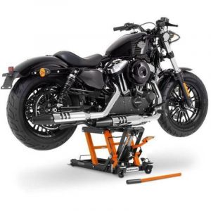 Moto Pont elevateur ciseaux ConStands Mid-lift L Pont hydraulique pour Chopper 680kg orange