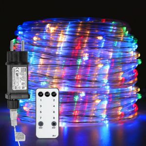 Vingo - Tube lumineux led avec télécommande Chaîne lumineuse Tube lumineux extérieur/intérieur Filet lumineux Mariage—Multicolore—30m