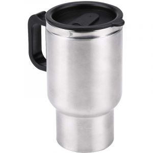 Bouilloire de Voyage, Bouilloire Électrique de Voiture, Tasse Chauffante 12V 450ml Tasse de Voiture en Acier Inoxydable avec Câble Allume-Cigare pour