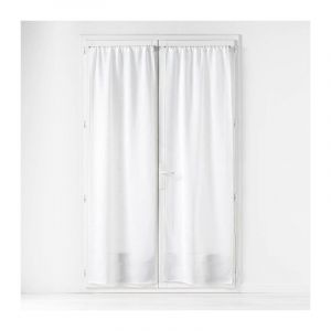 Paris Prix - Paire de Voilage Passe-Tringle 'Haltona' 70x200cm Blanc
