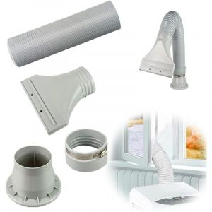 Kit Fenetre Pour Climatiseur Mobile,Tuyau D'éVacuation D'Air Pour Climatiseur, DiamèTre 105 Mm, Longueur RéGlable De 0,7 à 1,7 M,Pour