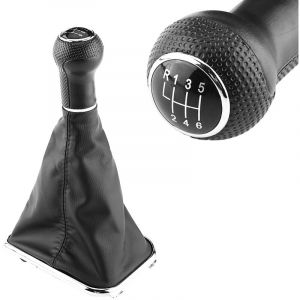Kit de cadre de botte de guêtre de pommeau de levier de vitesse de voiture à 6 vitesses pour Bora Golf MK4 1998-2007 - Sunxury