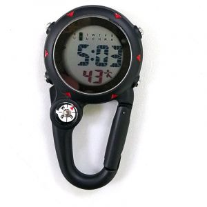 Fei Yu - Montre de poche ext&eacute;rieure &agrave; clip avec mousqueton et date Montre de poche Montre &agrave; clip Montre num&eacute;rique lumineuse pour la randonn&eacute;e