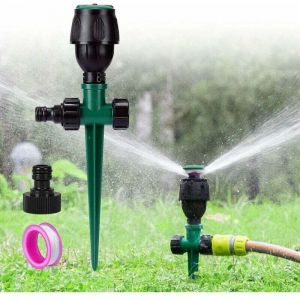 SNQ - Arroseur de Jardin, Arroseur pour Pelouse Circulaire Automatique Arrosage Syst&egrave;me Irrigation Rotatif &agrave; 360 Base de Pointe Arroseur pour Gazon