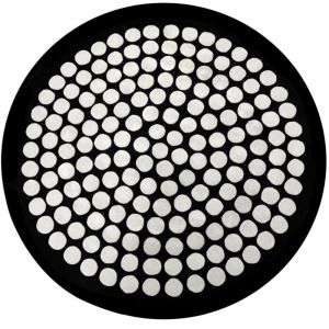 Tapis Rond Laine &ndash; Design G&eacute;om&eacute;trique &ndash; 68 cm &ndash; Yoler Noir / Blanc