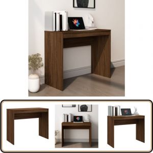 Vidaxl - Bureau Chêne marron 90x40x72 cm Bois d'ingénierie - Bureau En Bois - Bureau Design - Bureau Compact - Bureau Ordinateur - Meuble De Bureau