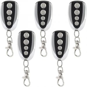 5 X &Eacute;metteur &agrave; Main 433 MHz Porte de Garage T&eacute;l&eacute;commande, Compatible avec Les Mod&egrave;les Nice Flor-S, DITEC, V2/R&eacute;glage Facile/4 Canaux