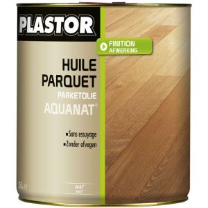 Plastor - Huile parquet Aquanat 5L : huile parquet phase aqueuse pour prot&eacute;ger en conservant l'aspect brut du bois - Mat