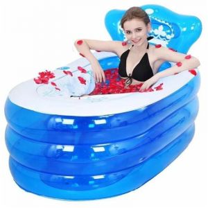 Baignoire gonflable pour adulte en PVC pliable 130 x 70 x 70 cm