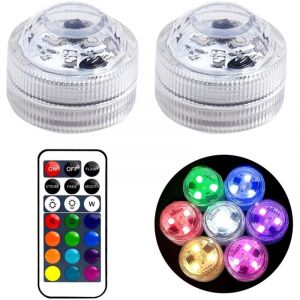 Beijiyi - Mini Lumières led Submersible,Lumière led Submersible,Lampes Sous-Marines led avec Télécommande,Lampes Multicolores rgb Submersibles pour
