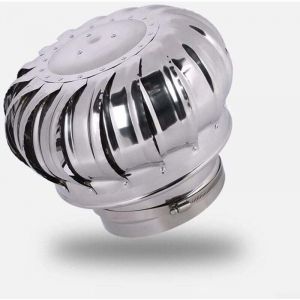Hotte de chemin&eacute;e rotative en acier inoxydable non aliment&eacute;e par boule de vent et dispositif d'&eacute;vacuation de fum&eacute;e - Ventilateur &eacute;tanche &agrave; la pluie