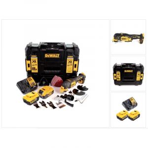 Dewalt - dcs 356 P2 Outil multifonction oscillant sans fil 18V Brushless + 35 pièces d'accessoires + 2x Batteries 5,0Ah + Chargeur + Coffret de