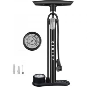 Pompe &agrave; v&eacute;lo Pompe &agrave; Pied pour v&eacute;lo Pompe &agrave; Ballon avec valves Presta et Schrader pour Pneu de v&eacute;lo Ballons de Sport Anneaux de Natation, etc.-LIAIKI