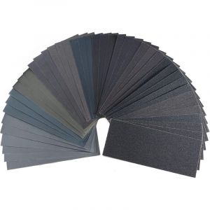 42 pi&egrave;ces Papier de Verre Papier a Poncer Carrosserie 120 &agrave; 3000 Fin Papier Abrasif &agrave; sec et &agrave; l'eau Sandpaper pour bois m&eacute;tal voiture meubles pierre