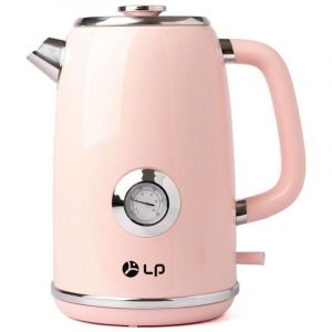 Bouilloire Namajunas - Capacité 1,7 L - Acier inoxydable - Bouilloire électrique - Fonction maintien au chaud - Style rétro - Rose