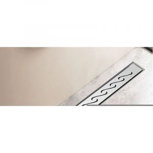 Caniveau de douche en acier inoxydable -70 cm Courbe sortie d'eau flexible- kit complet Écoulement de douche extra plat Siphon amovible avec grille