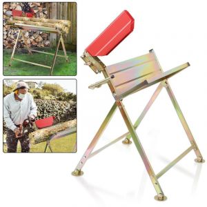 TolleTour Chevalet à Bûche avec Support pour tronçonneuse pliable Chevalet à Bûche Métal 150kg