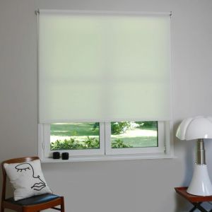 Store enrouleur tamisant automatique - Blanc - L64 x H190cm