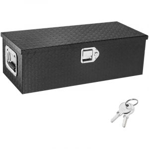 Mophorn - Coffre à outils robuste en aluminium pour camion 30'x13'x9,6', coffre de rangement en tôle larmée avec poignée latérale et clés de