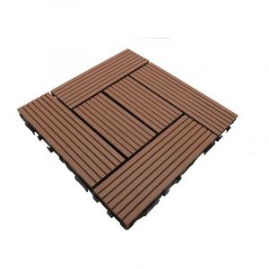 Dalle de terrasse bois composite Classic 30 x 30 cm - Coloris - Terre cuite, Epaisseur - 25mm, Largeur - 30 cm, Longueur - 30 cm