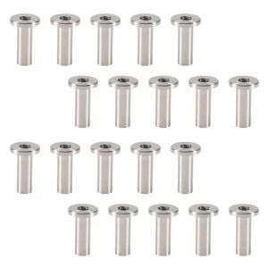 Tlily - 20 PicèEs SéRies en Acier Inoxydable Manches de Protection Oeillet Kit pour 1 / 8 Pouces Corde Rambarde CâBle, diy Balustrade T316 Marine