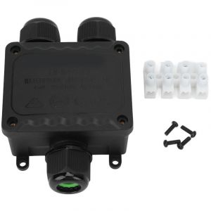 Boîte de Jonction Extérieure étanche IP68 Y Type Boîte de Jonction de Ligne de Prise à 3 Voies avec Trous de Vis pour la Maison en Plein Air