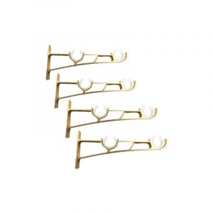 4Pièces Tringle à Rideau en métal Robuste, Support de Tringle à Rideaux, Double Tringle à Rideau Pole Holder, Support Rideau, Support de Tringle à
