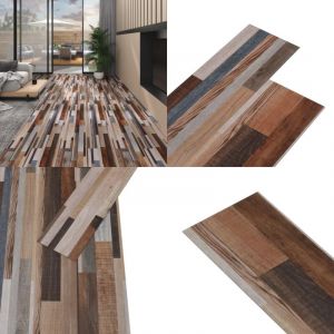 Vidaxl - Planches de plancher pvc Non auto-adhésif 5,26m² 2mmMulticolore - Carrelage Pvc - Parquet Pvc - Revêtement De Sol Pvc - Plancher Pvc - Sol