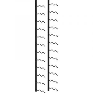 D&eacute;coshop26 - Casier range bouteilles &eacute;tag&egrave;re de rangement vin mural pour 24 bouteilles en fer noir DEC024284