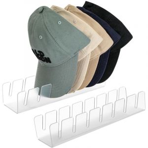 2 Pi&egrave;Ces Porte Casquette Range Casquette Aucune Installation Requise Peut Contenir 14 Casquettes De Baseball Rangement Casquette Acrylique Support