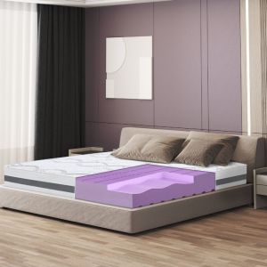 The White Stone - Matelas 115 x 185 à fermeté moyenne Hauteur 25 cm Propriétés orthopédiques et automodelantes Tissu hypoallergénique et respirant