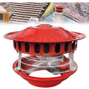 Extracteur de Fum&eacute;e 100W, Ventilateur de Chemin&eacute;e 12-21cm Extracteur de Fum&eacute;es avec 7 Pales Ventilateur de Chemin&eacute;e &agrave; Double T&ecirc;te Silencieux